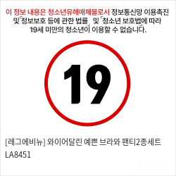 [레그에비뉴] 와이어달린 예쁜 브라와 팬티2종세트 LA8451